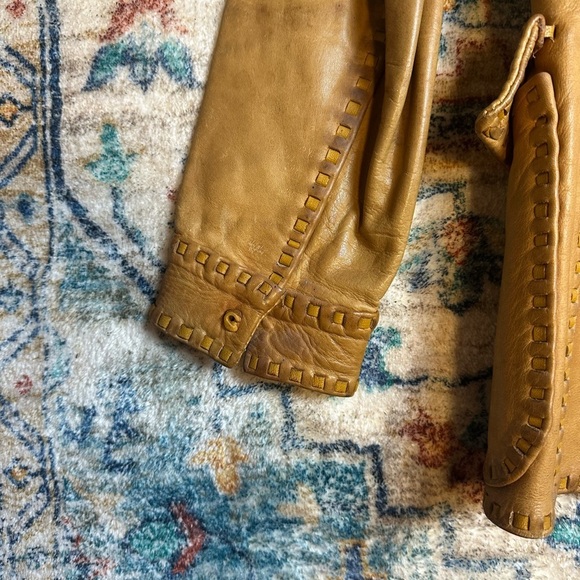Vintage 1920s Gita Leather MFG Cow Hide Leather Jacket Small - Picture 12 of 12
